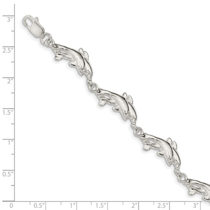 Sterling Silver Dolphins Bracelet