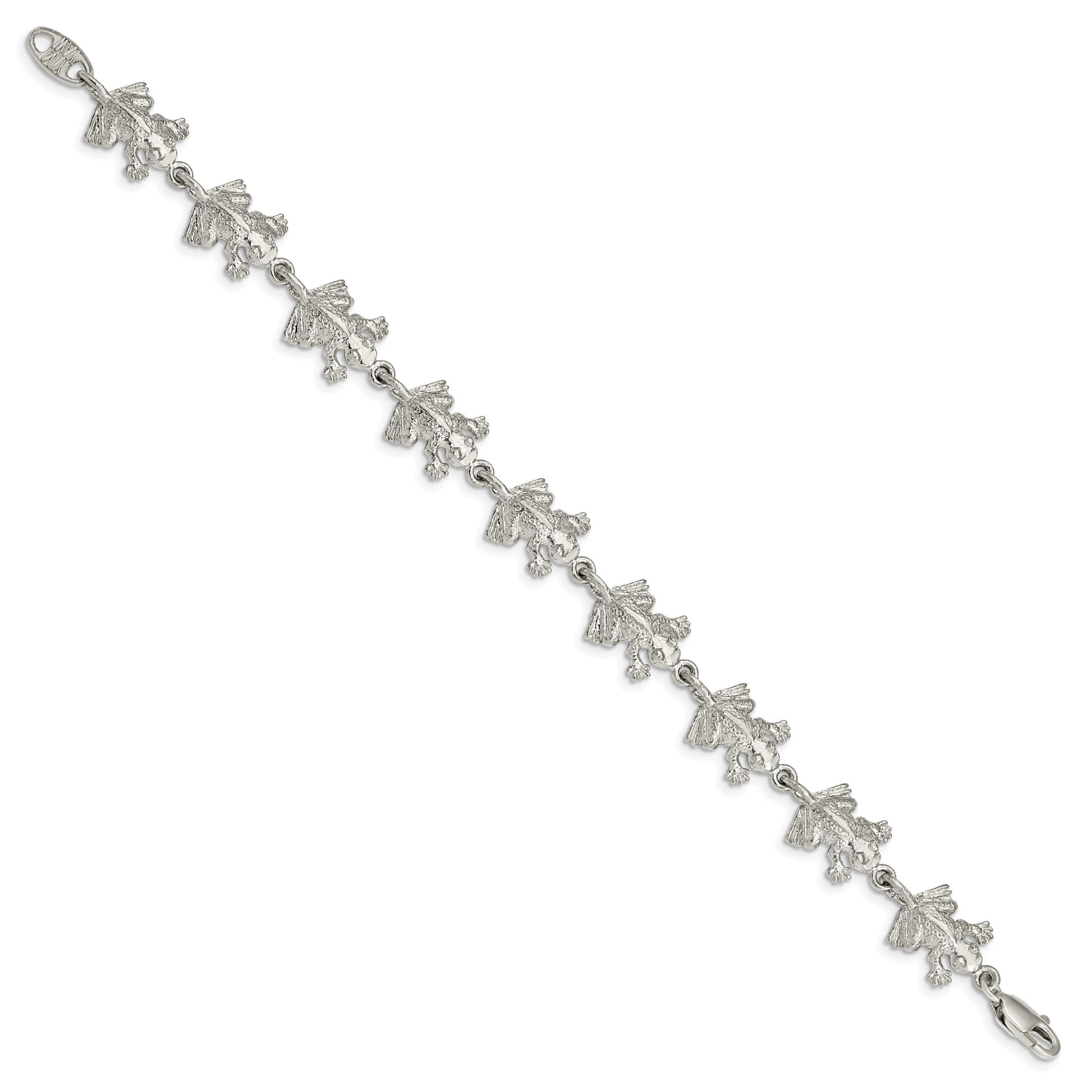 Sterling Silver Frogs Bracelet