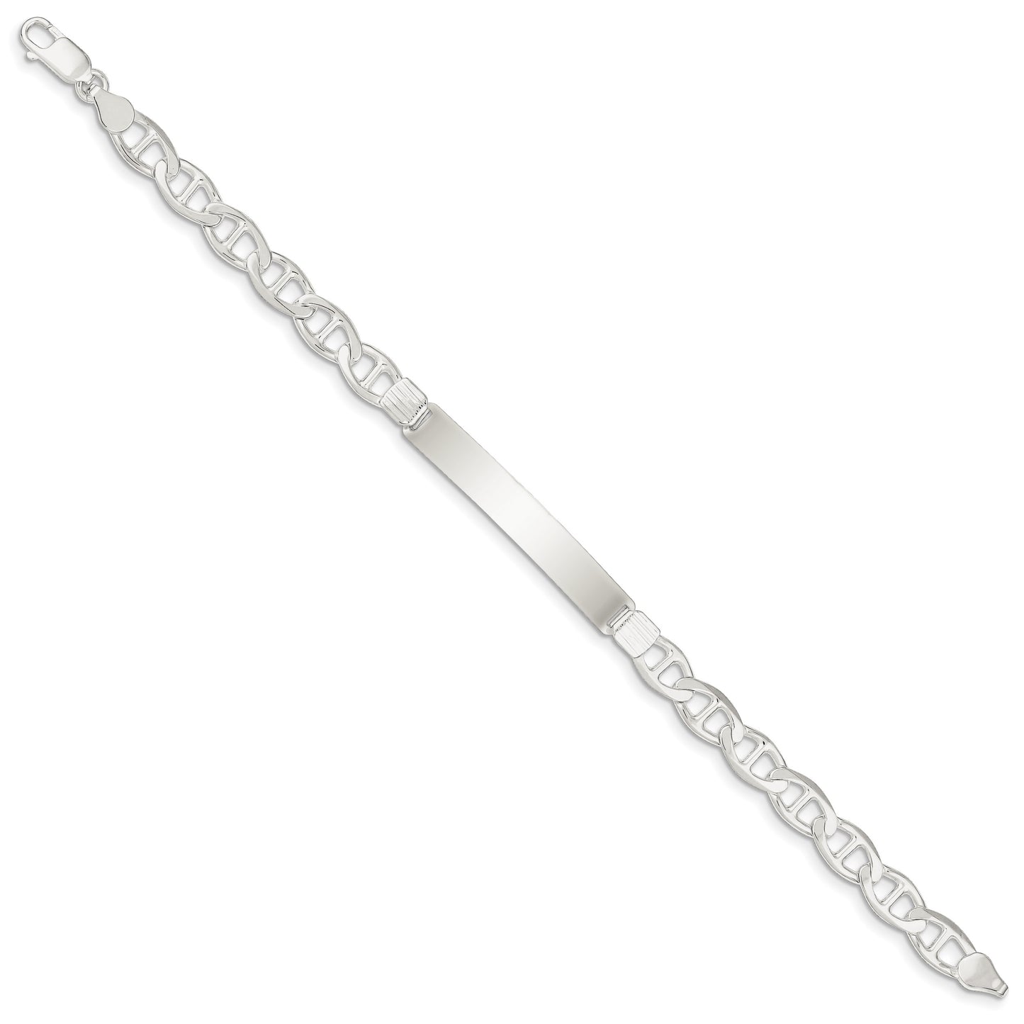 Sterling Silver Anchor ID Bracelet