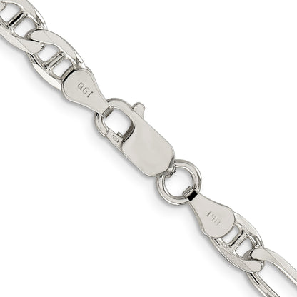 Sterling Silver 5.5mm Figaro Anchor Chain