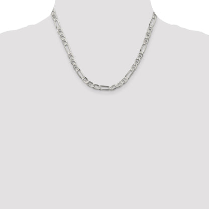 Sterling Silver 5.5mm Figaro Anchor Chain