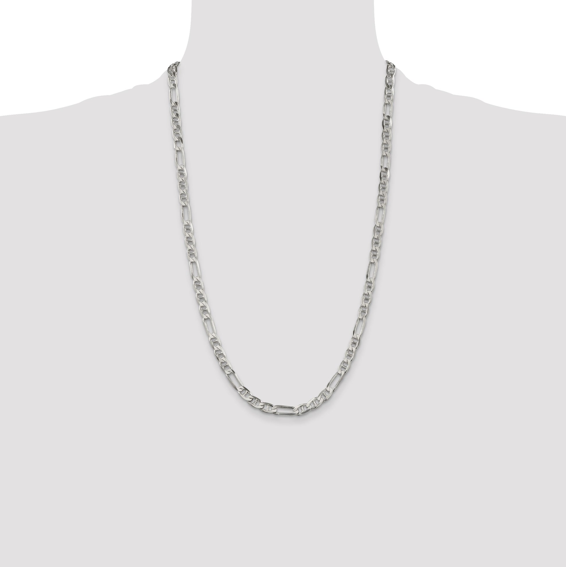 Sterling Silver 5.5mm Figaro Anchor Chain