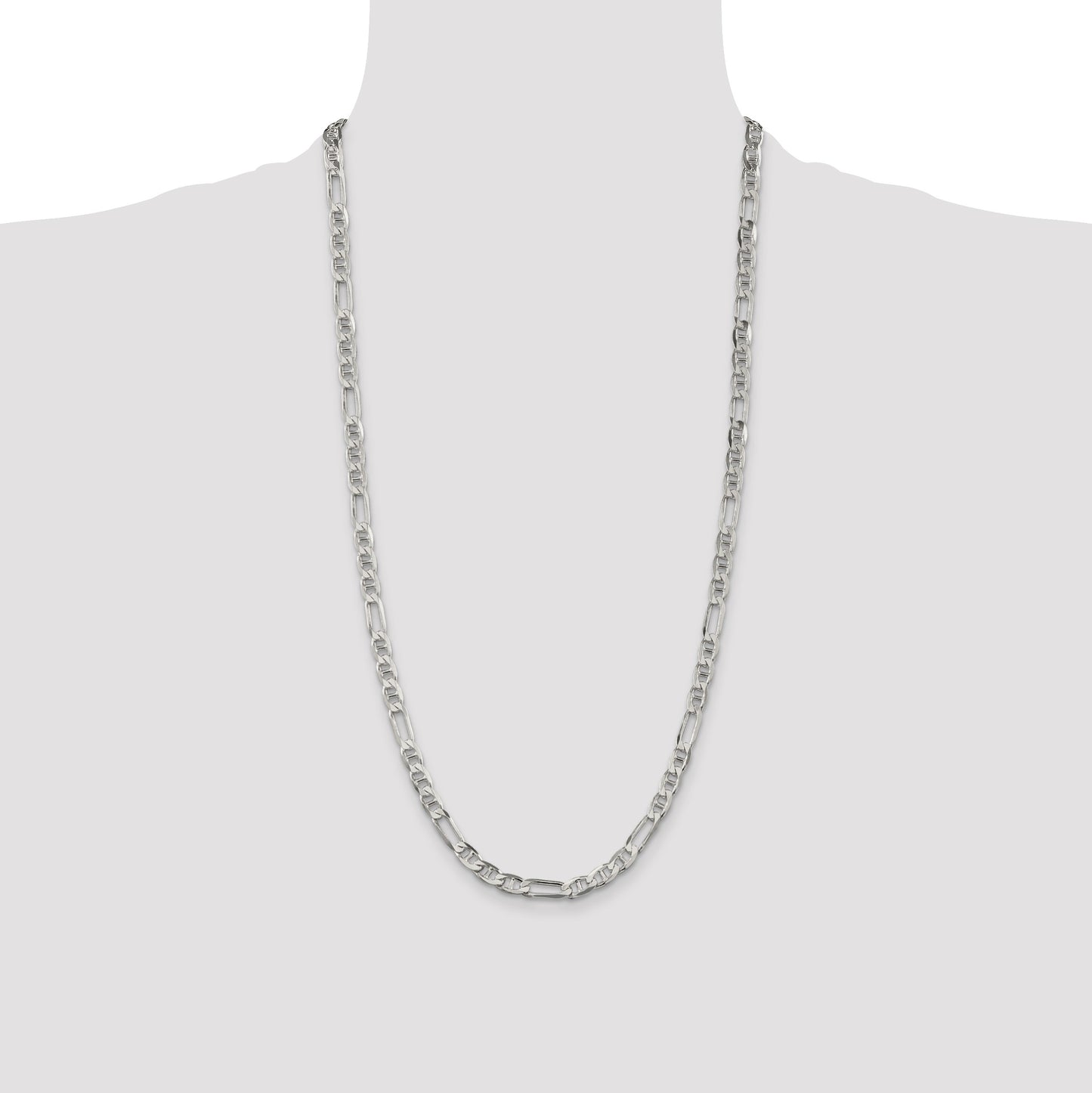 Sterling Silver 5.5mm Figaro Anchor Chain