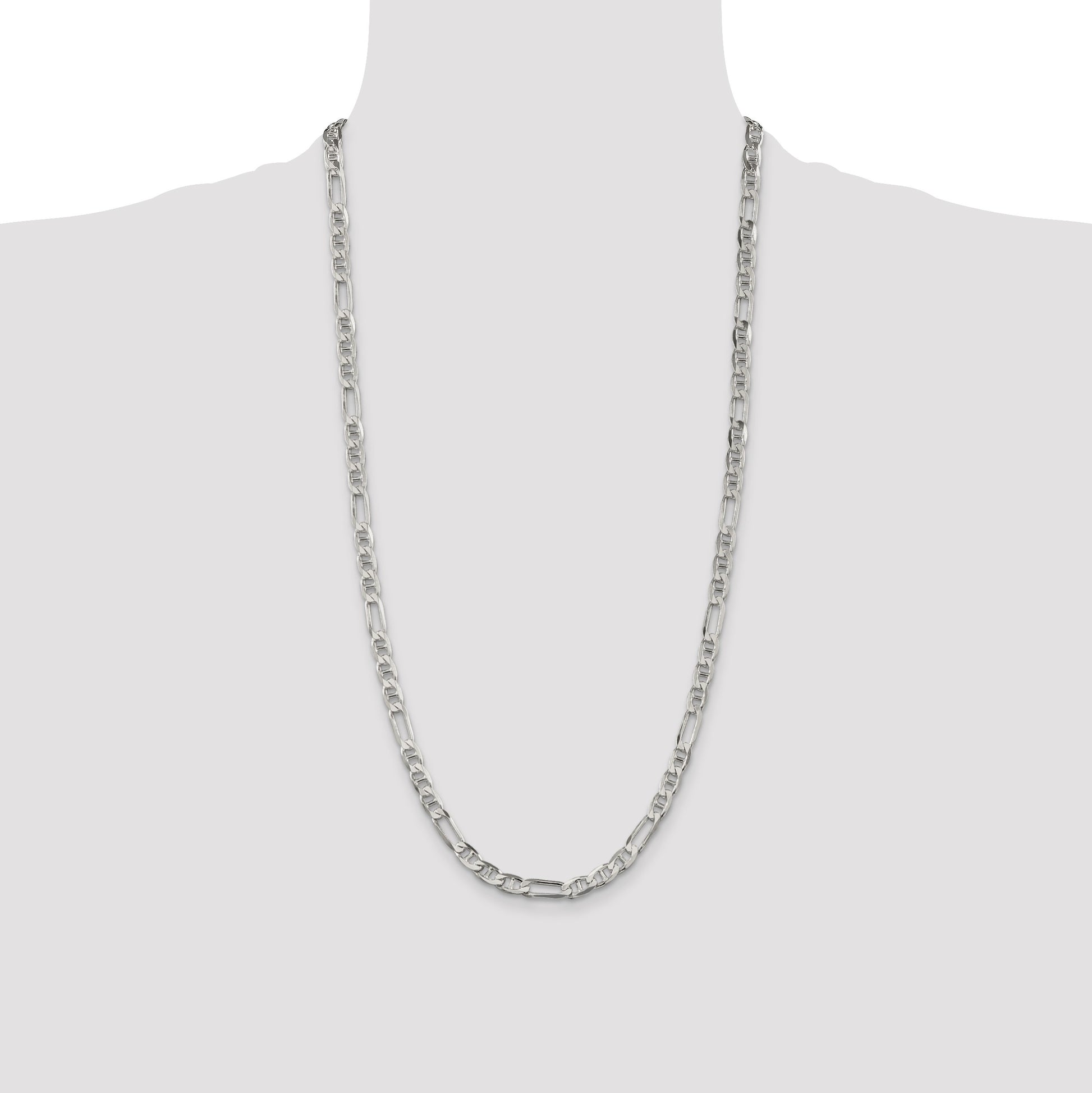 Sterling Silver 5.5mm Figaro Anchor Chain