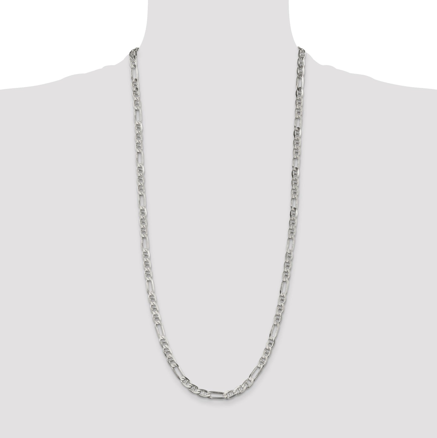Sterling Silver 5.5mm Figaro Anchor Chain