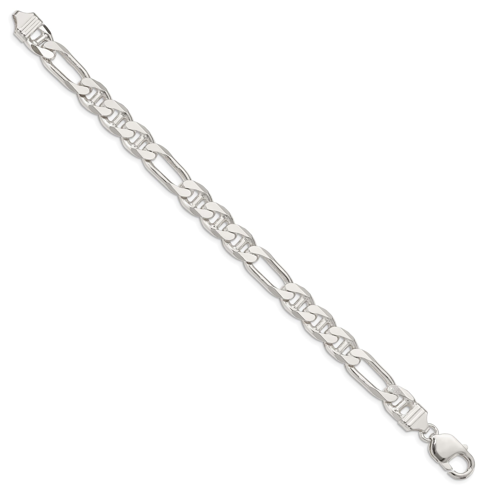 Sterling Silver 8.75mm Figaro Anchor Chain