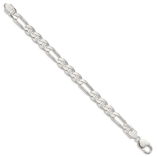 Sterling Silver 8.75mm Figaro Anchor Chain