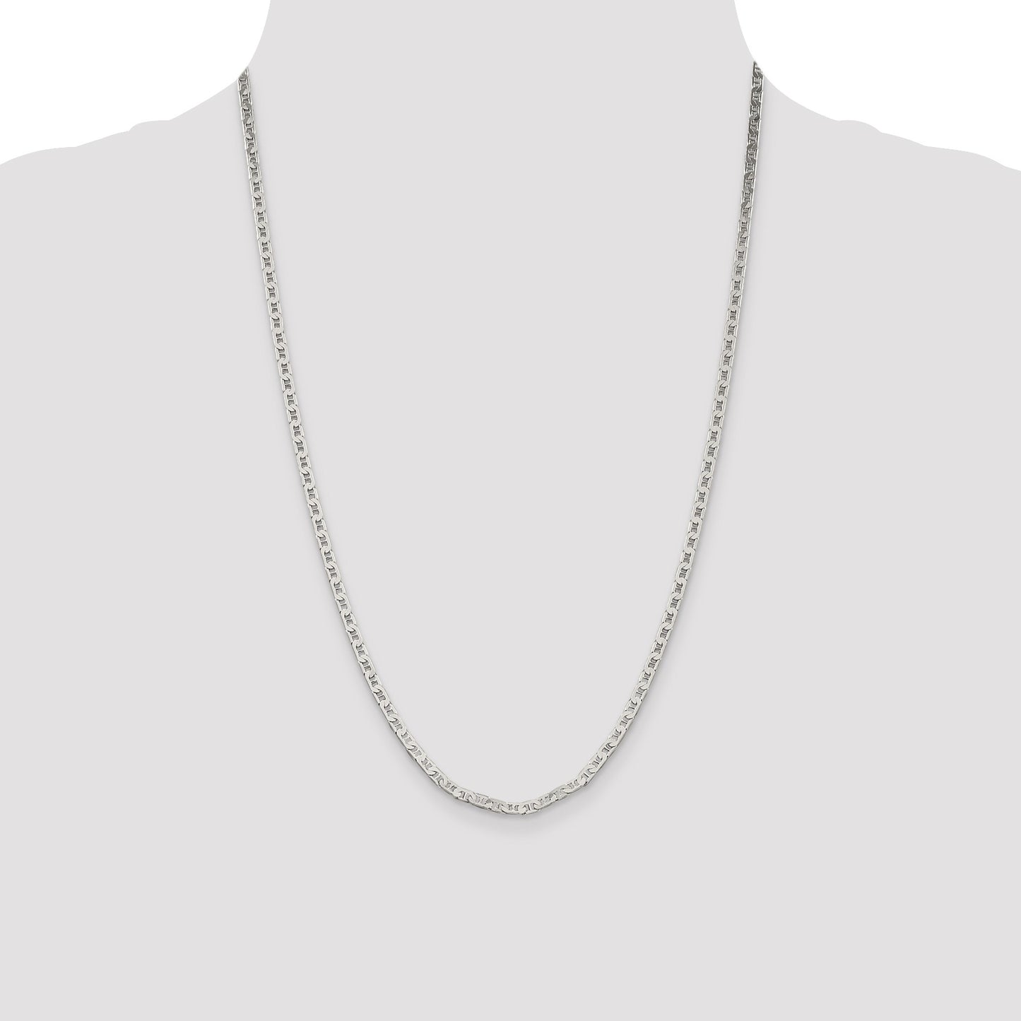 Sterling Silver 3mm Flat Anchor Chain