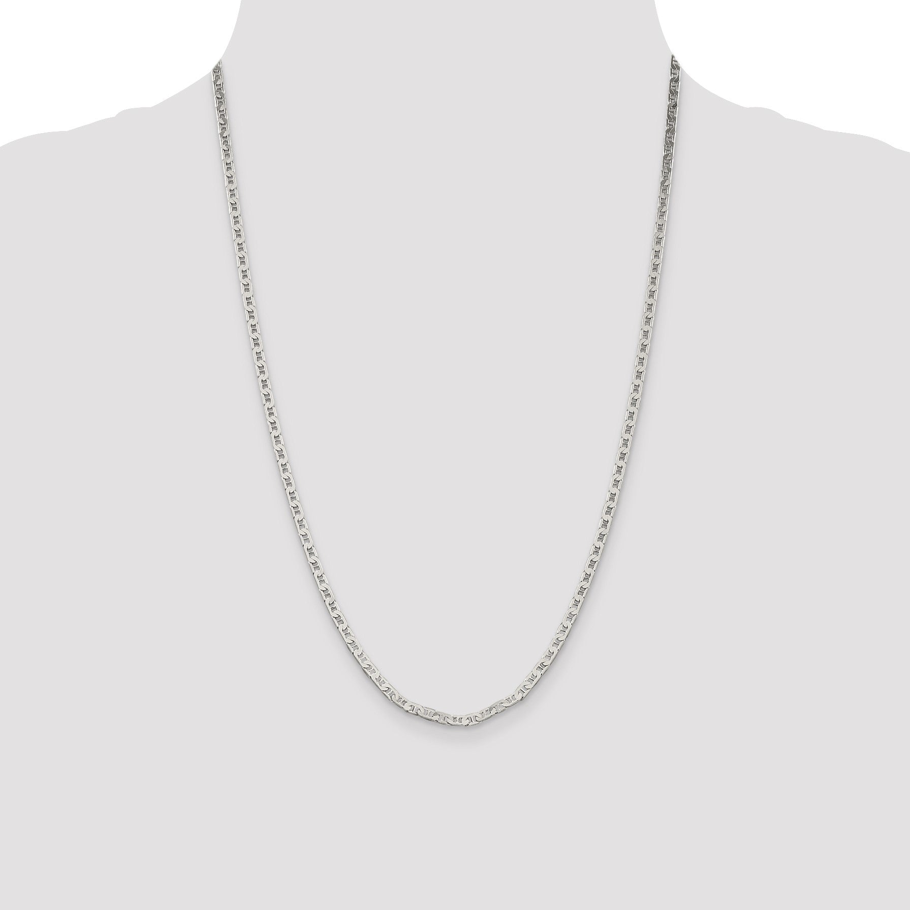 Sterling Silver 3mm Flat Anchor Chain