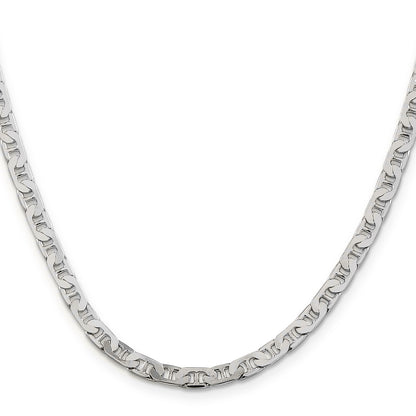 Sterling Silver 4.5mm Flat Anchor Chain Necklace