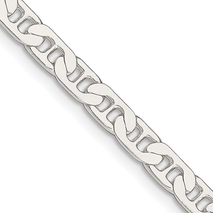Sterling Silver 4.5mm Flat Anchor Chain Necklace