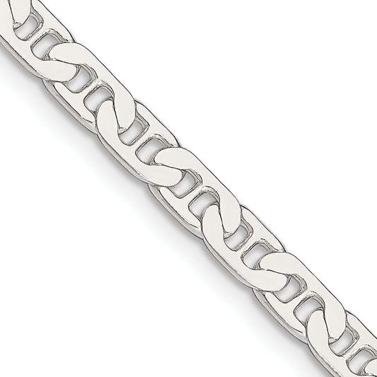 Sterling Silver 4.5mm Flat Anchor Chain Necklace