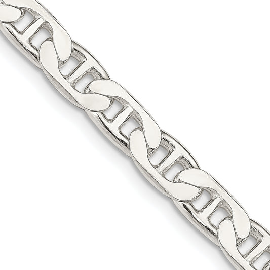 Sterling Silver 6.5mm Flat Anchor Chain Necklace