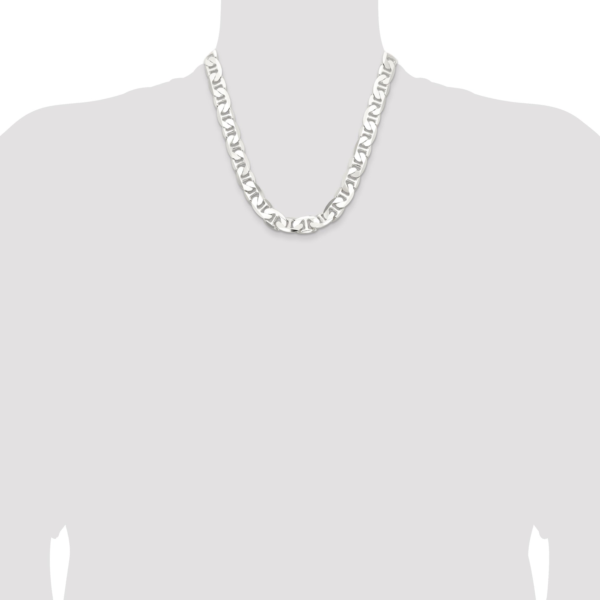 Sterling Silver 11.5mm Flat Anchor Chain