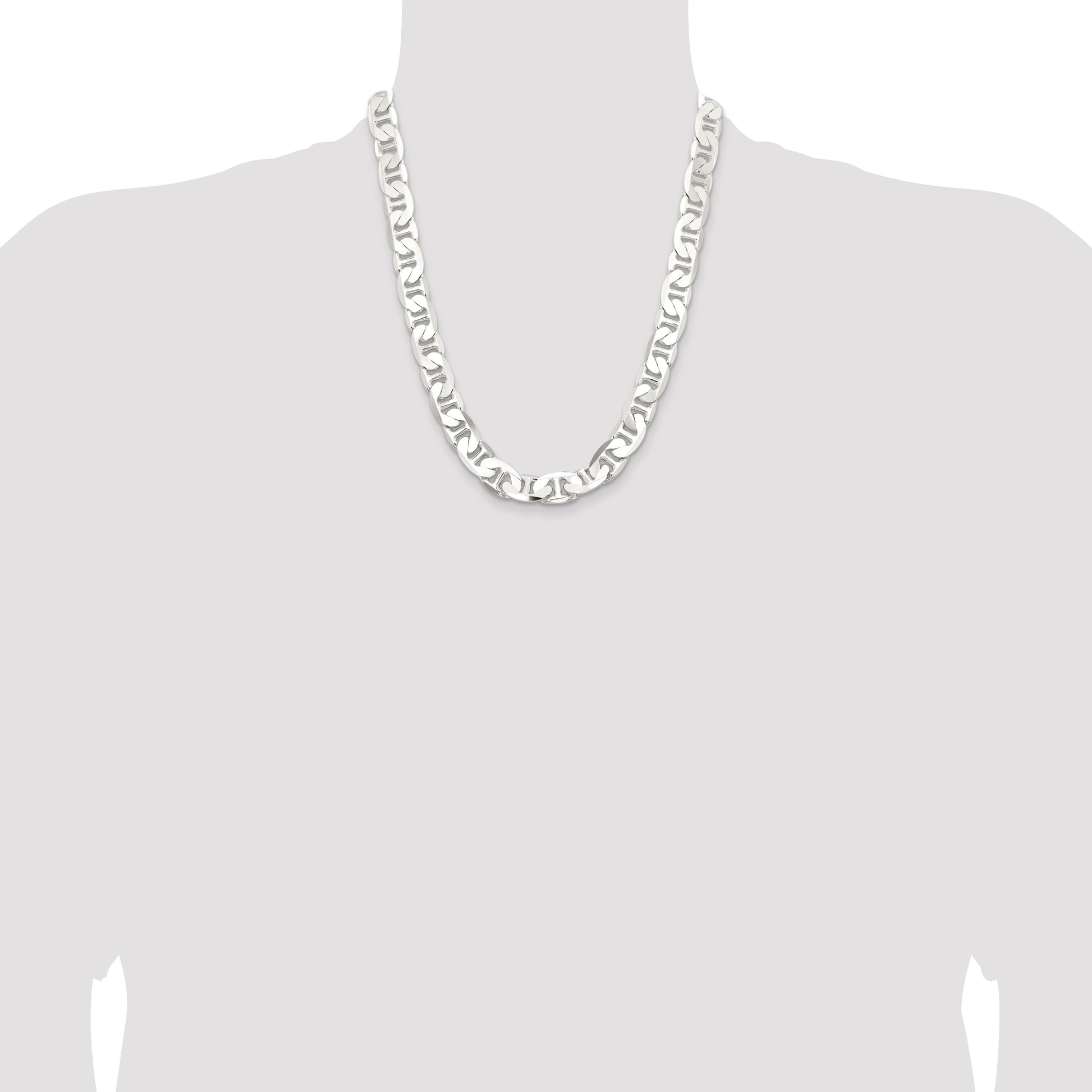 Sterling Silver 11.5mm Flat Anchor Chain