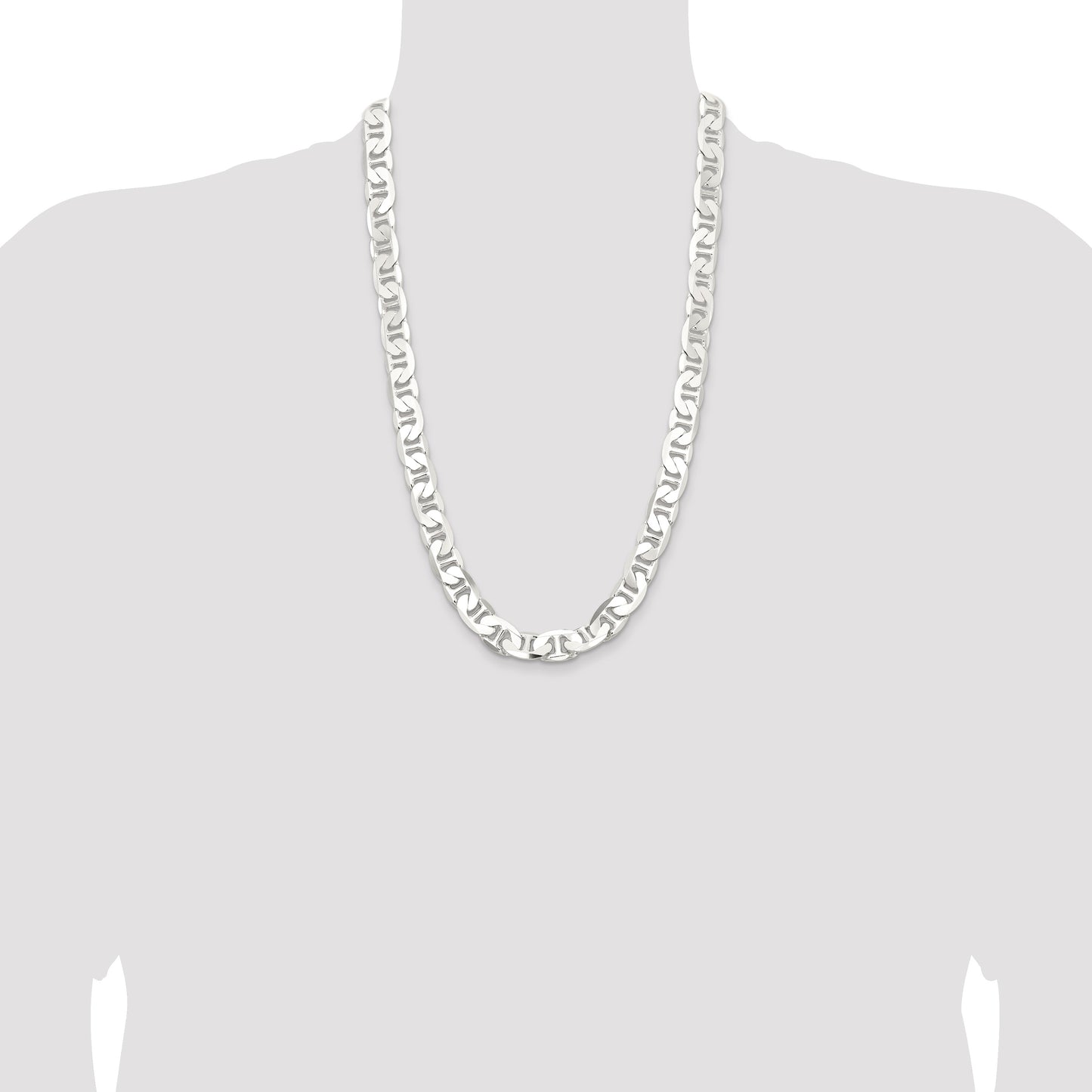 Sterling Silver 11.5mm Flat Anchor Chain