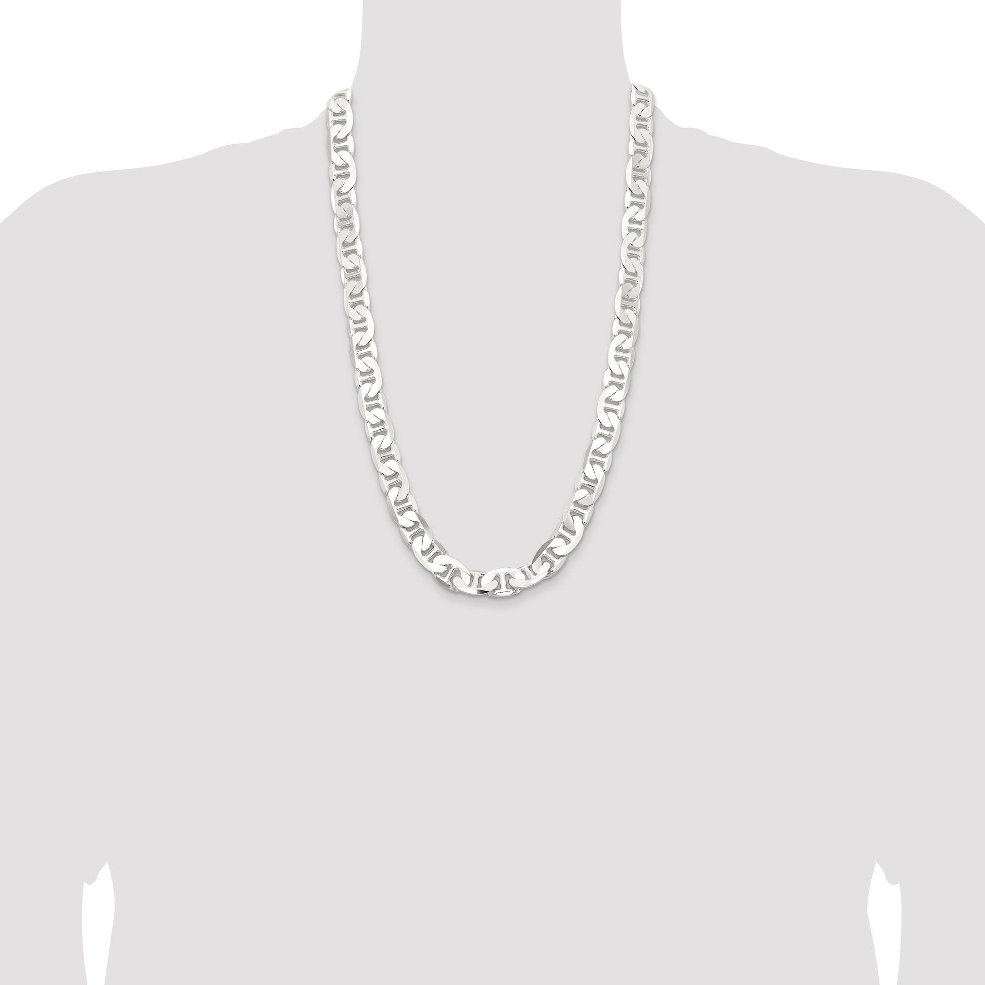 Sterling Silver 11.5mm Flat Anchor Chain