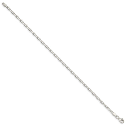 Sterling Silver 2.9mm Diamond-cut Long Link Cable Chain
