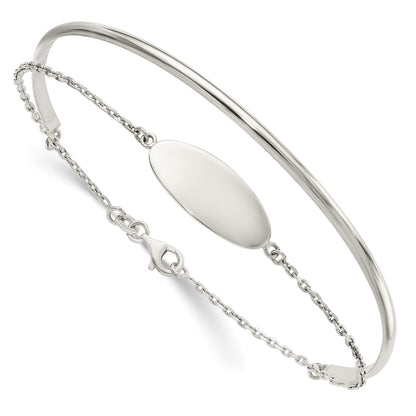 Sterling Silver Polished ID Bangle