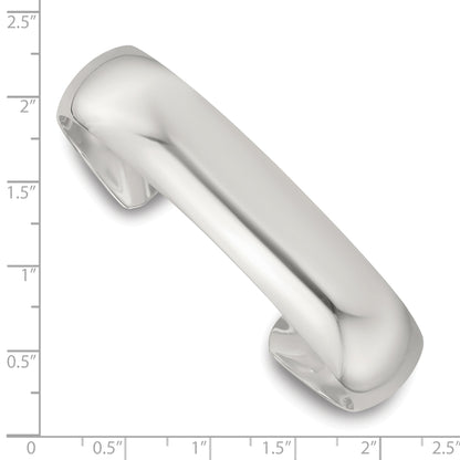 Sterling Silver Polished 15mm Domed Cuff Bangle