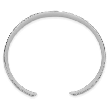 Sterling Silver Polished 15mm Concave Cuff Bangle