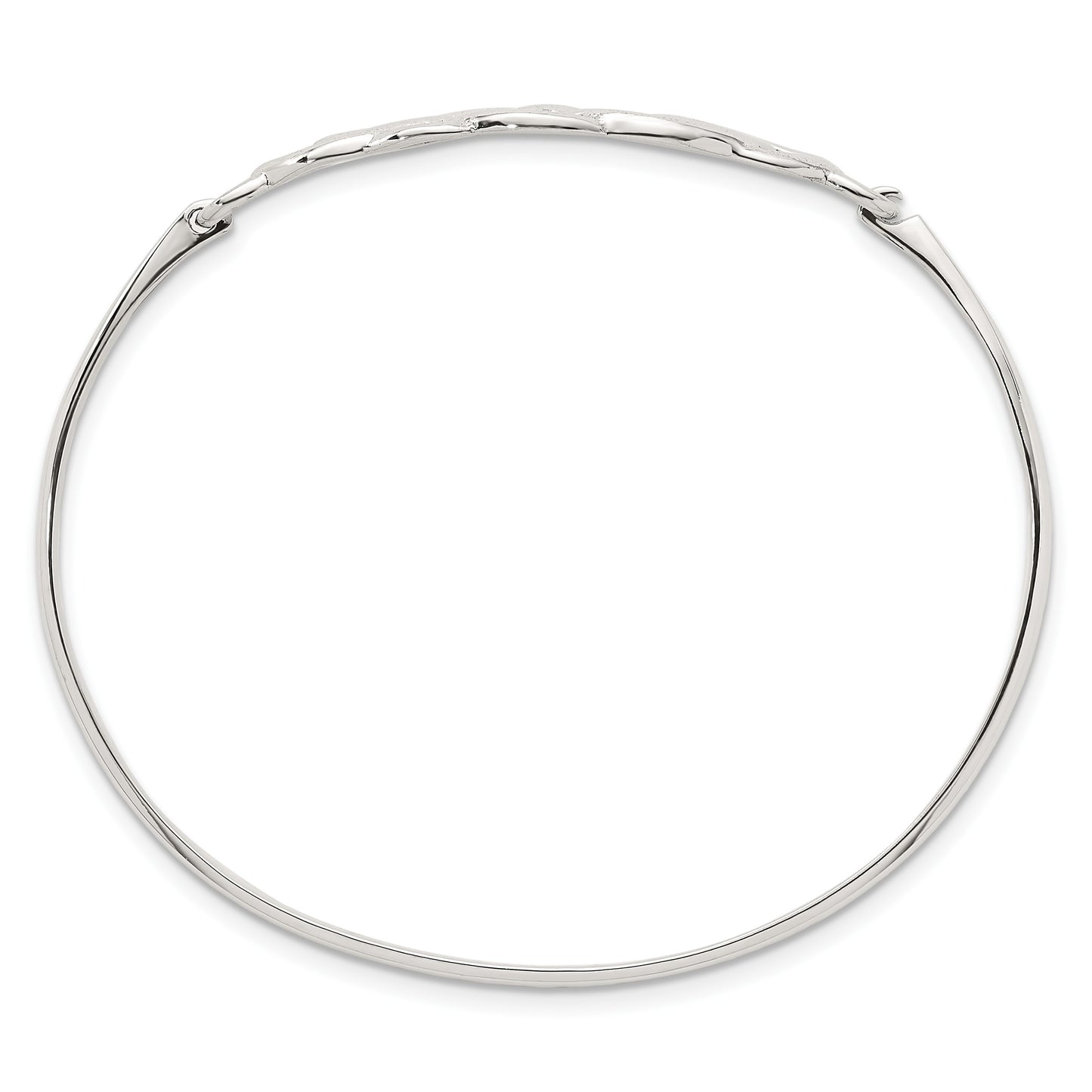Sterling Silver Polished Celtic Knot Bangle