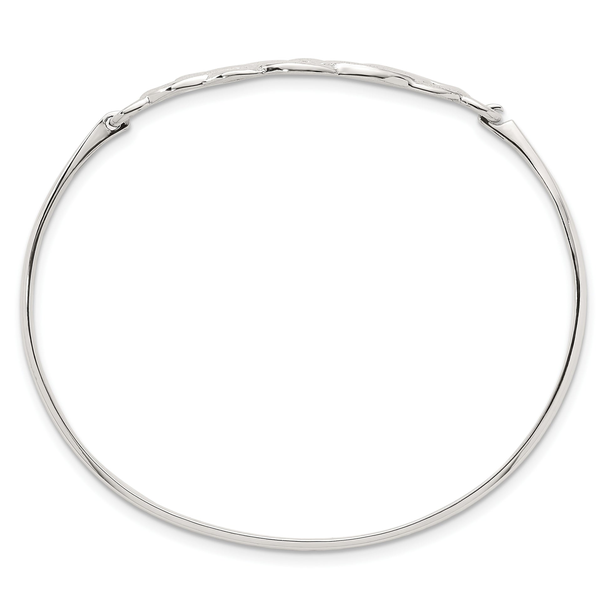 Sterling Silver Polished Celtic Knot Bangle