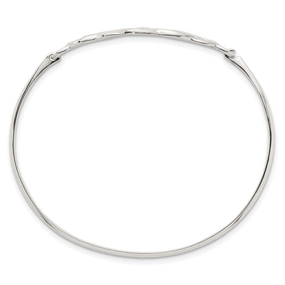 Sterling Silver Polished Celtic Knot Bangle