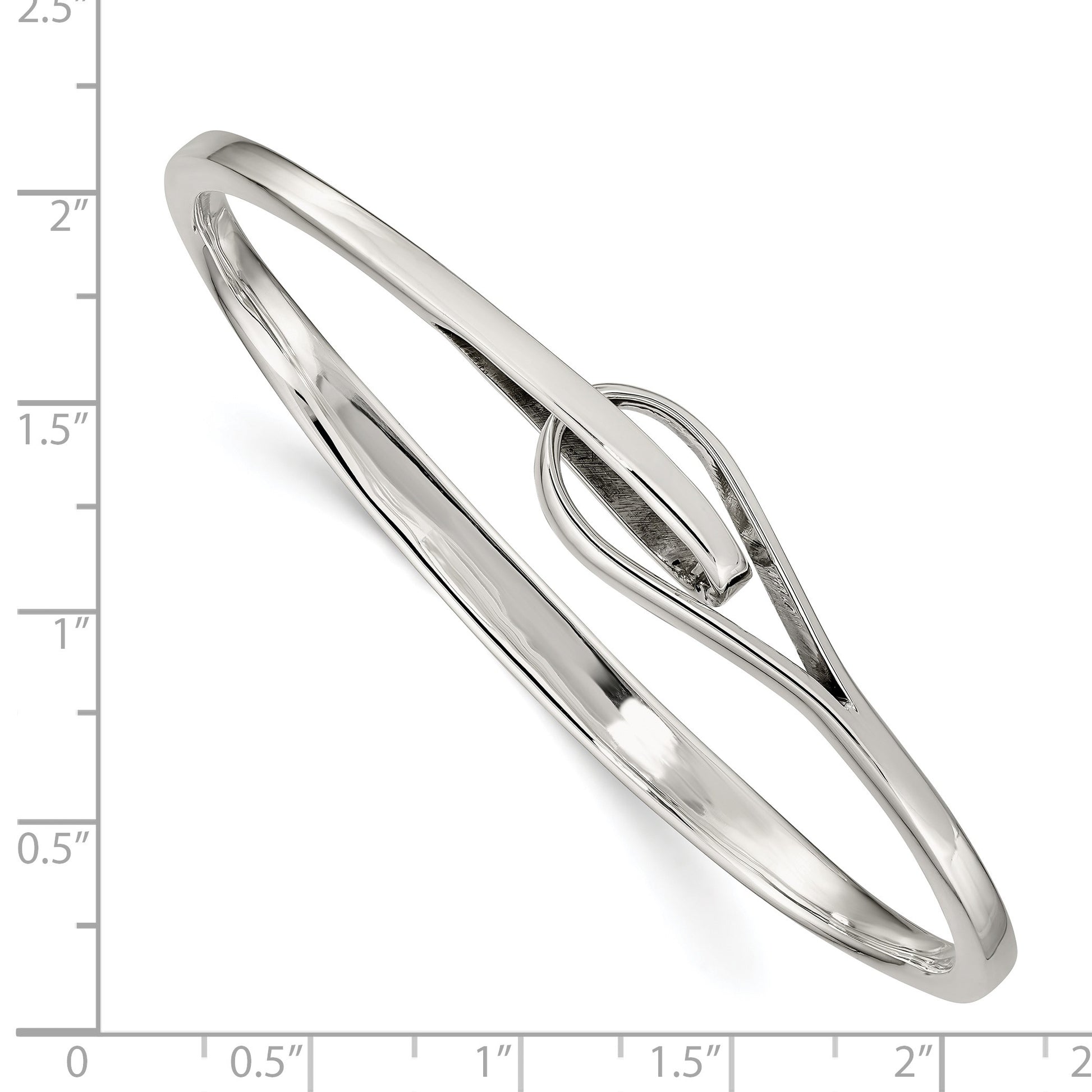 Sterling Silver Interlocking Slip-on Bangle