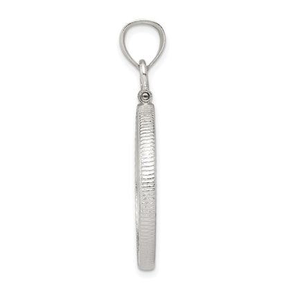Wideband Distinguished Coin Jewelry Sterling Silver Polished and Diamond-cut 24.1 x 1.7mm $0.25 Screw Top Coin Bezel Pendant