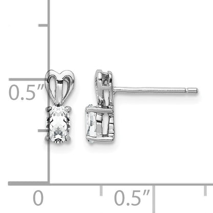 Sterling Silver Rhodium-plated White Topaz Earrings