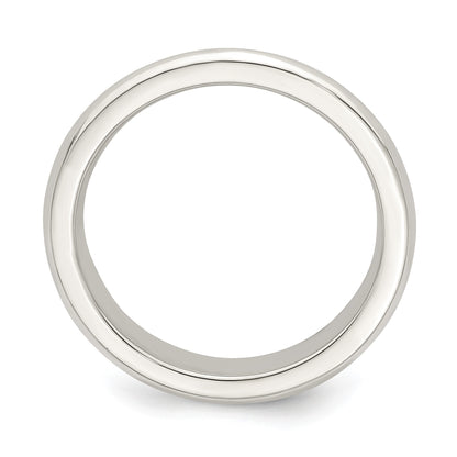 Sterling Silver 4mm Beveled Edge Size 6 Band
