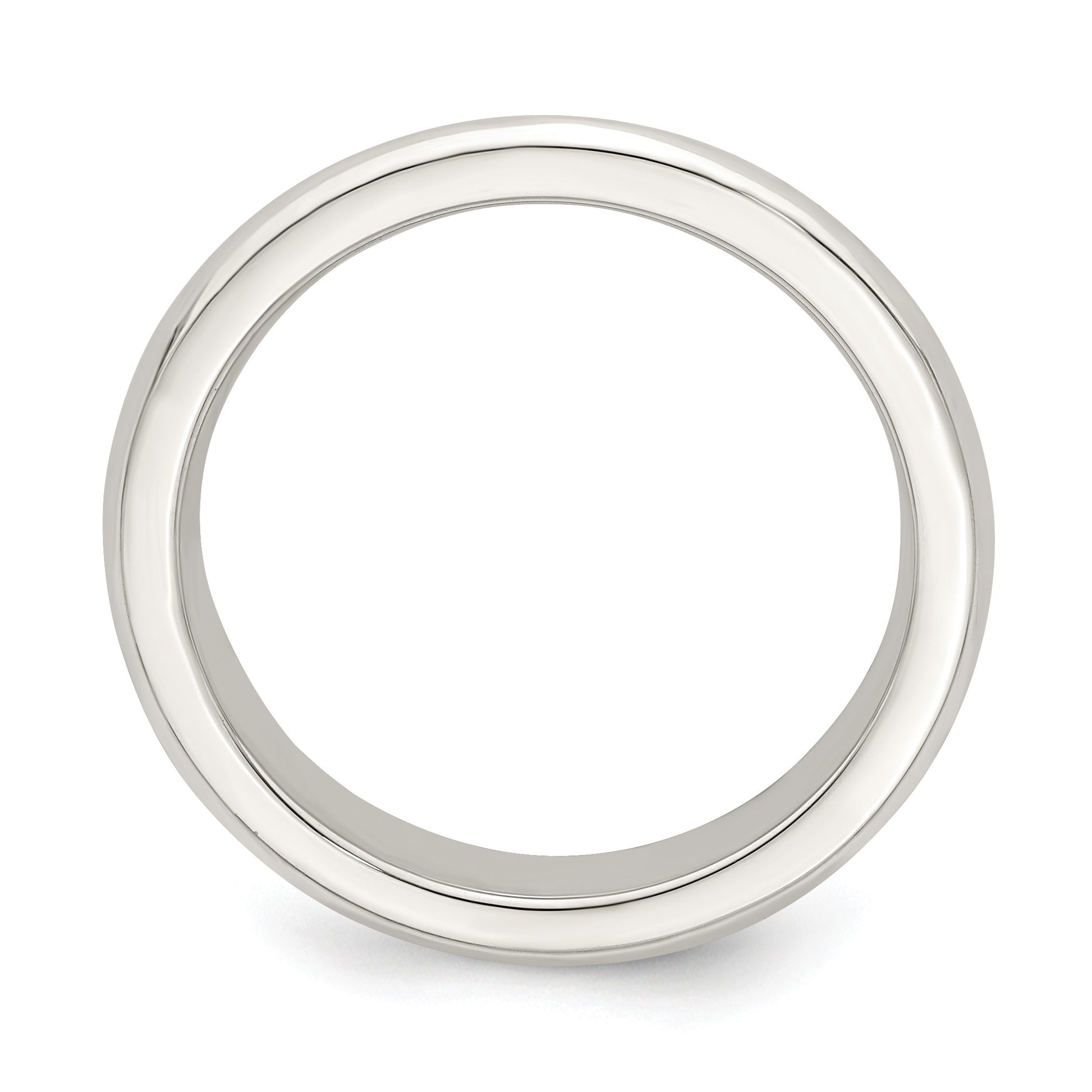 Sterling Silver 4mm Beveled Edge Size 13.5 Band