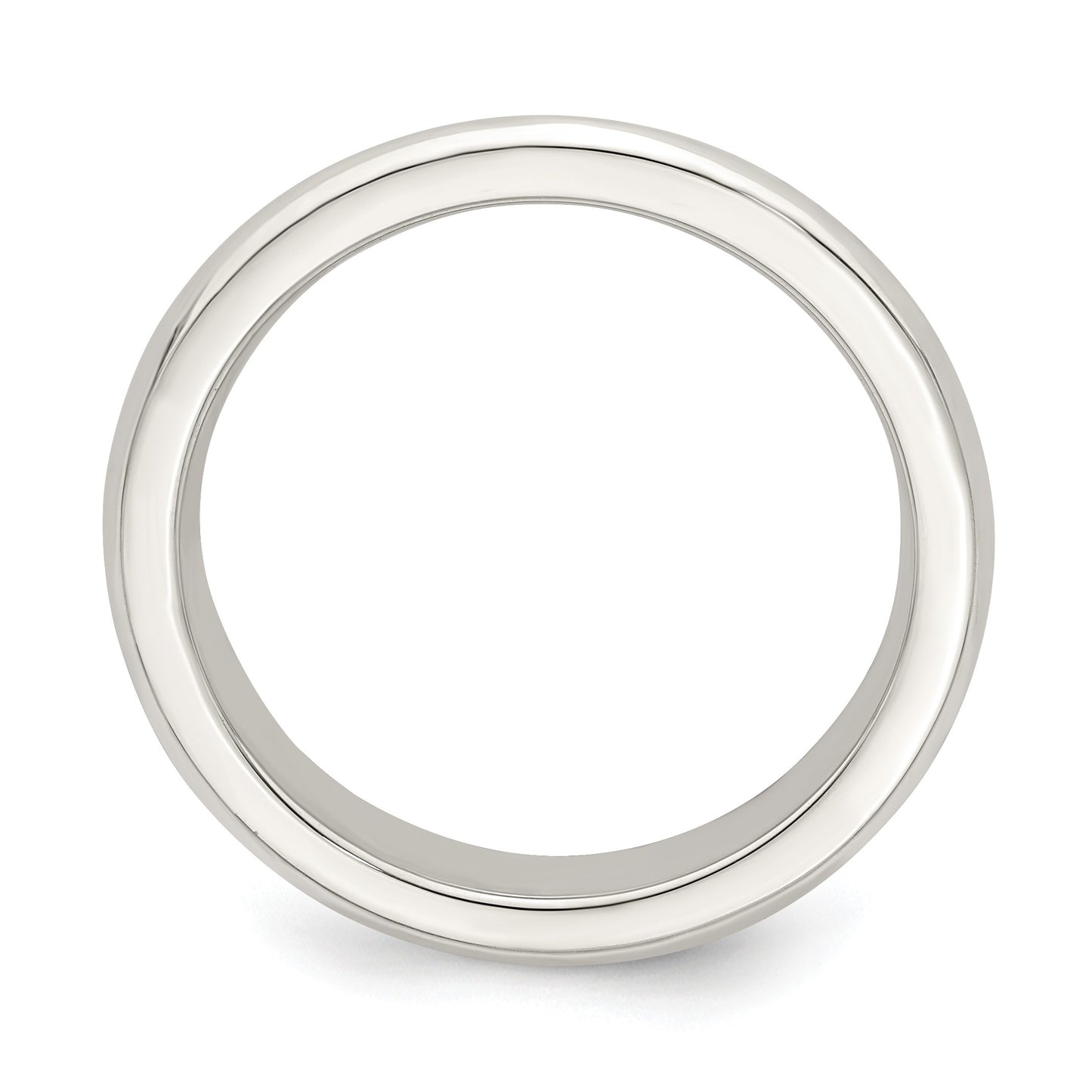 Sterling Silver 4mm Beveled Edge Size 9 Band