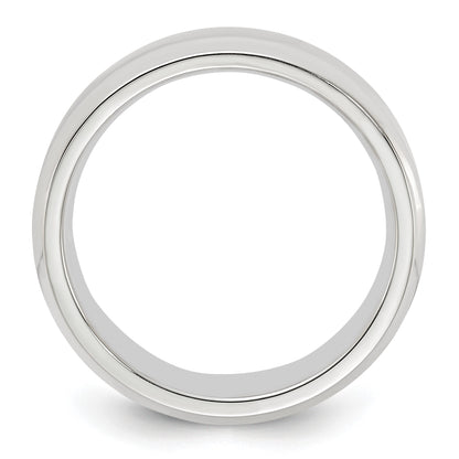 Sterling Silver 6mm Beveled Edge Size 10 Band