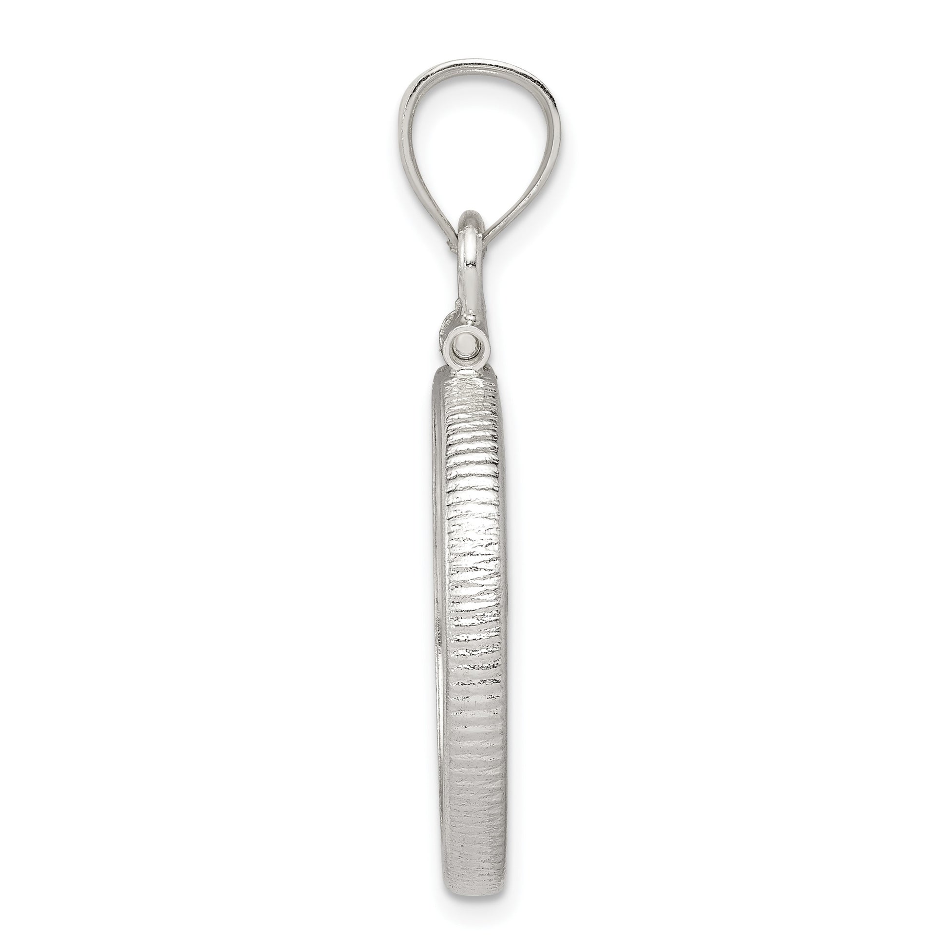 Wideband Distinguished Coin Jewelry Sterling Silver Polished 21.1 x 2.0mm $0.05 Screw Top Coin Bezel Pendant