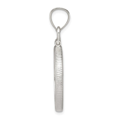 Wideband Distinguished Coin Jewelry Sterling Silver Polished 21.1 x 2.0mm $0.05 Screw Top Coin Bezel Pendant