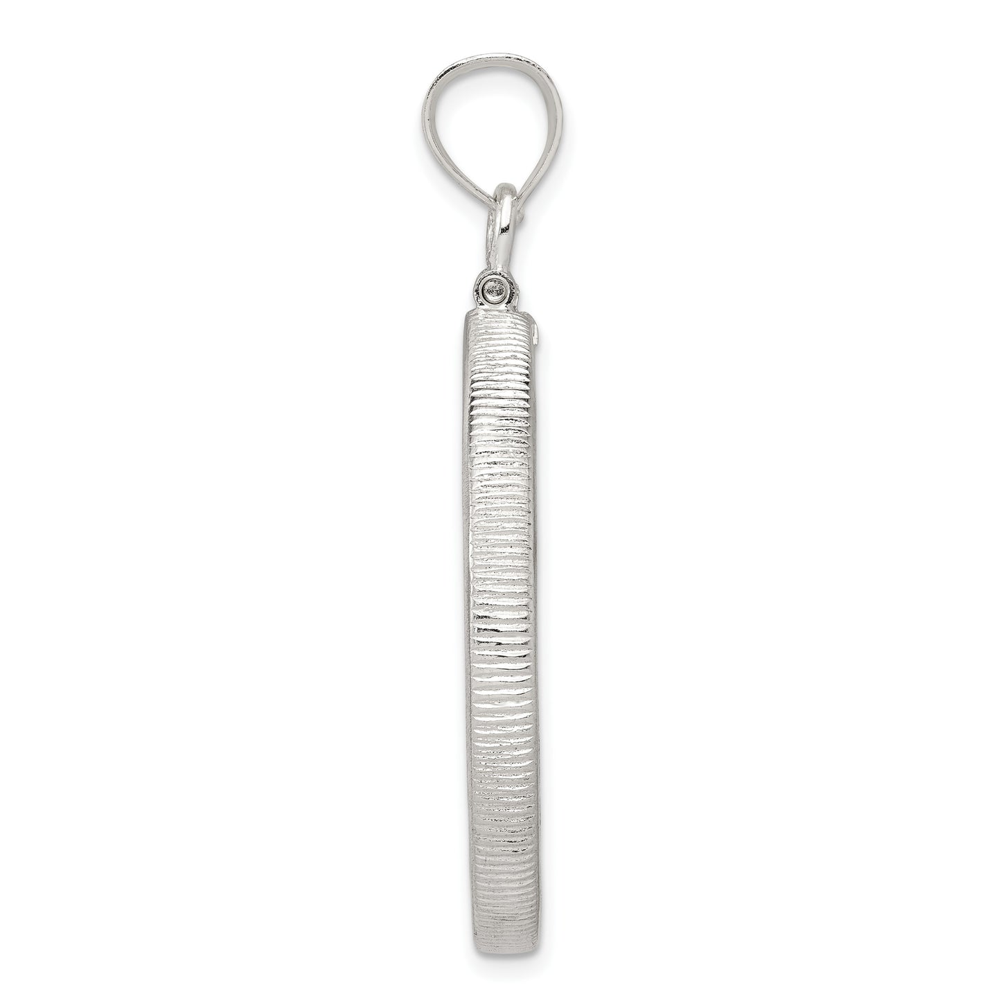 Wideband Distinguished Coin Jewelry Sterling Silver Polished 30.5 x 2.1mm $0.50 Screw Top Coin Bezel Pendant