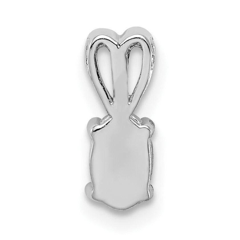 Sterling Silver Rhodium-plated Aquamarine Pendant