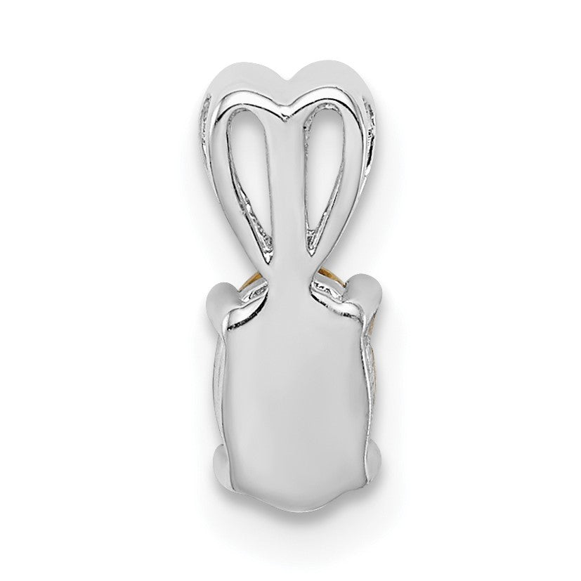 Sterling Silver Rhodium-plated Citrine Pendant