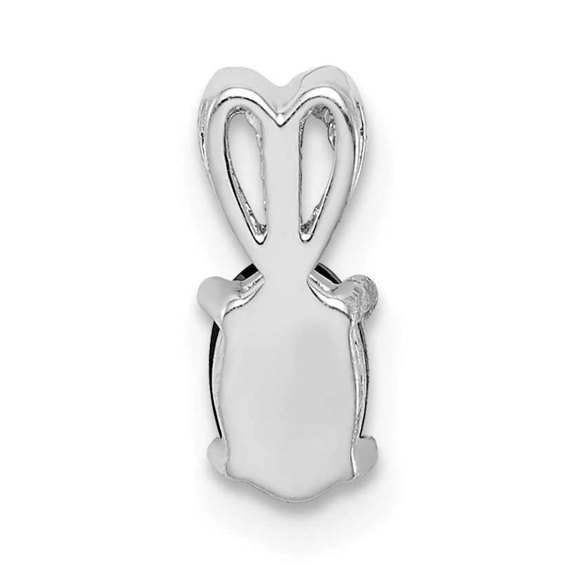 Sterling Silver Rhodium-plated Created Sapphire Pendant