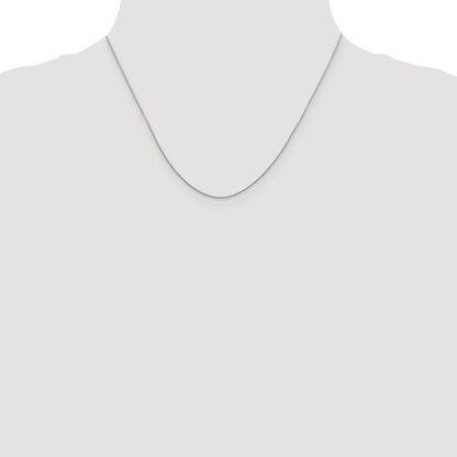 Sterling Silver Rhodium-plated .8mm 8 Sided Box Chain