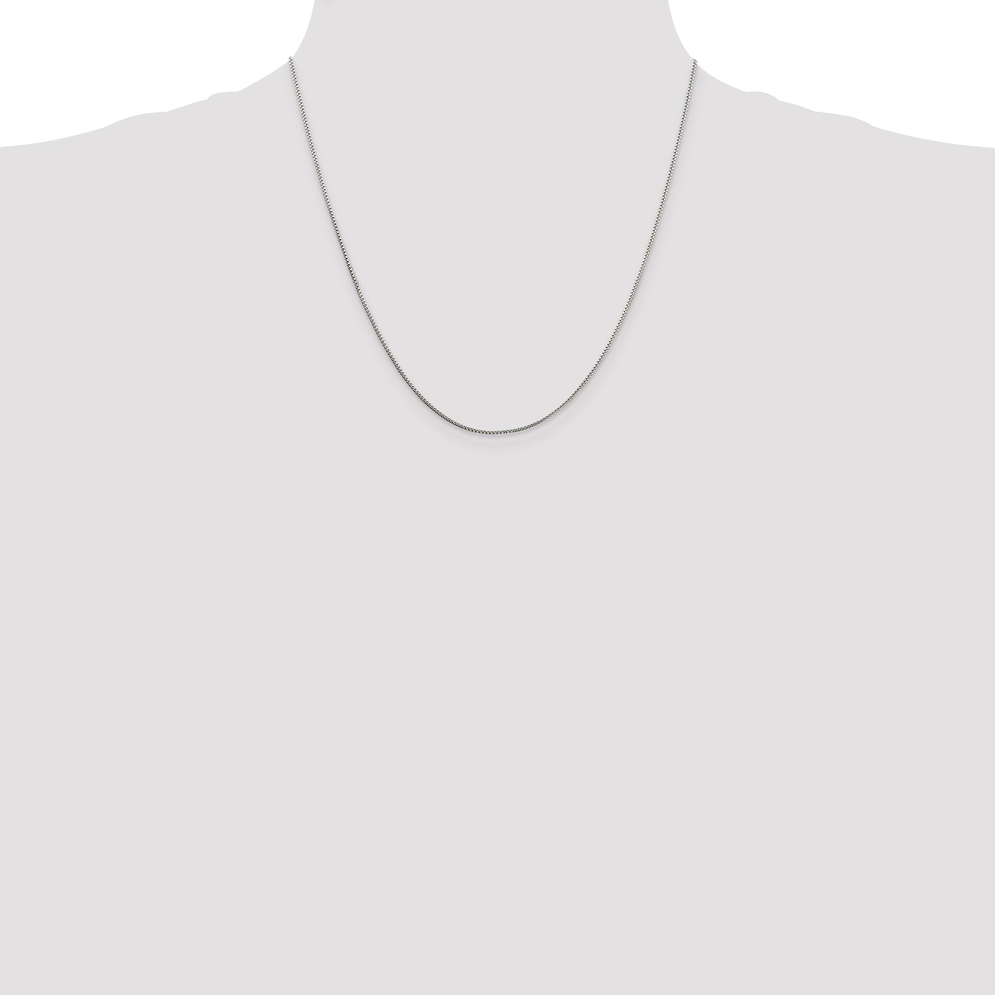 Sterling Silver 1mm 8 Sided Box Chain