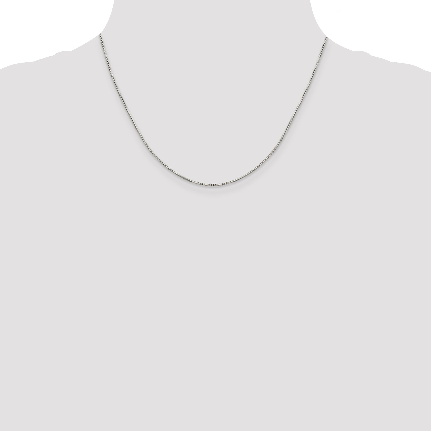 Sterling Silver 1.15mm 8 Sided w/2in ext. Box Chain