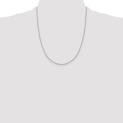 Sterling Silver Rhodium-plated 1.15mm 8 Sided Box Chain