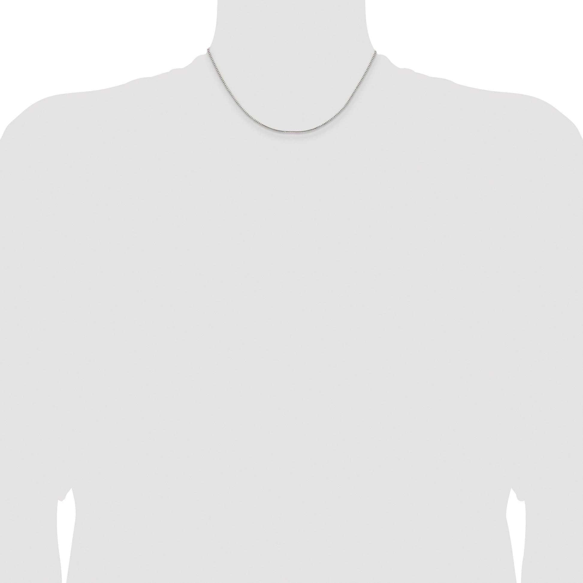 Sterling Silver Rhodium-plated 1.25mm 8 Sided Box Chain