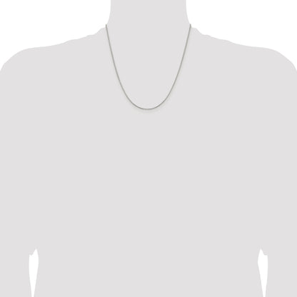 Sterling Silver Rhodium-plated 1.25mm 8 Sided Box Chain
