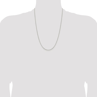 Sterling Silver Rhodium-plated 1.25mm 8 Sided Box Chain