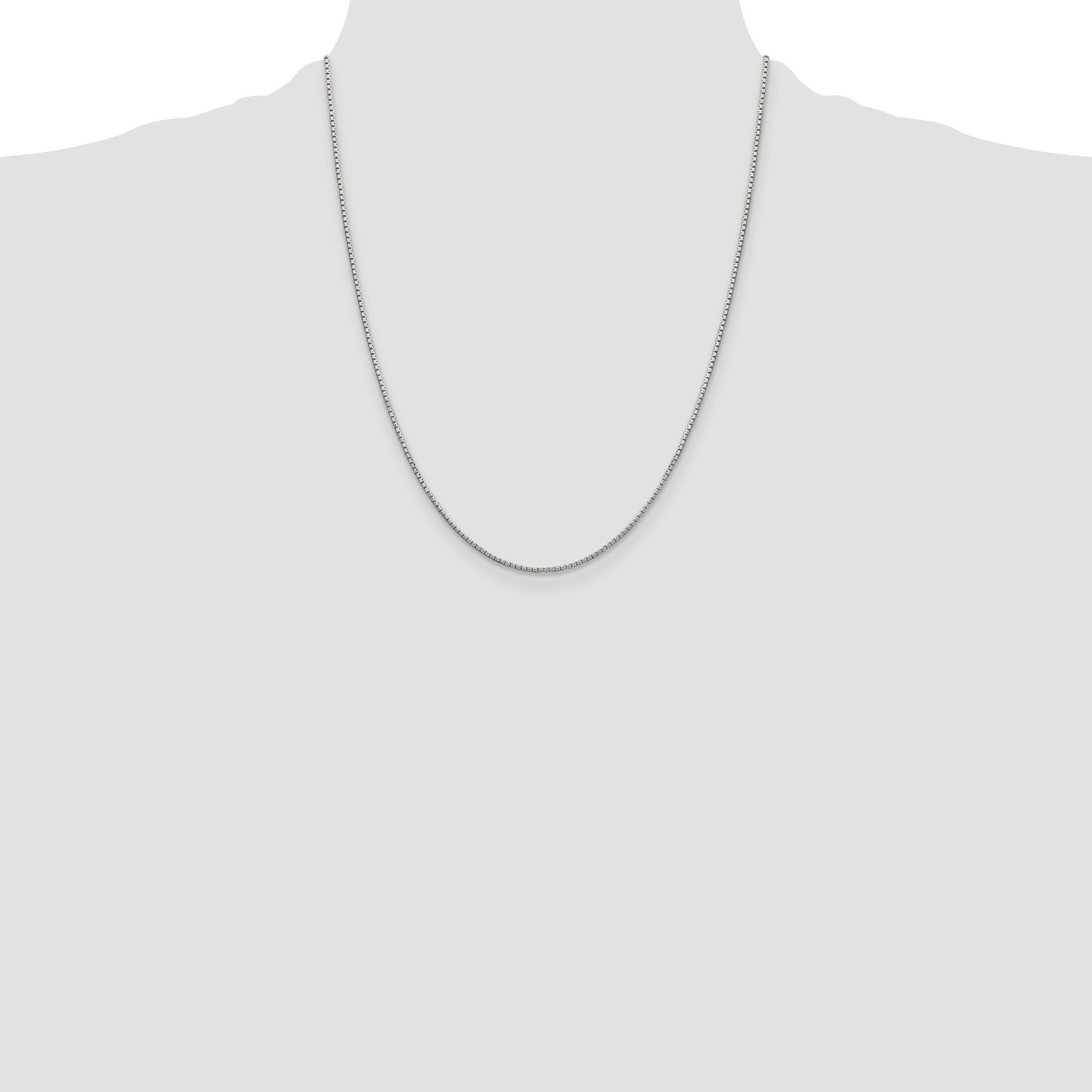 Sterling Silver 1.35mm 8 Sided Box Chain