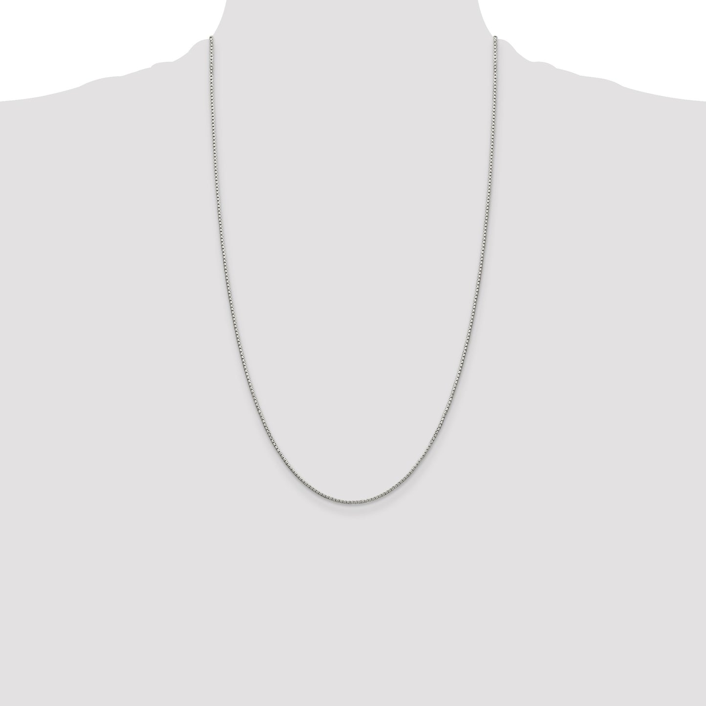 Sterling Silver 1.35mm 8 Sided Box Chain